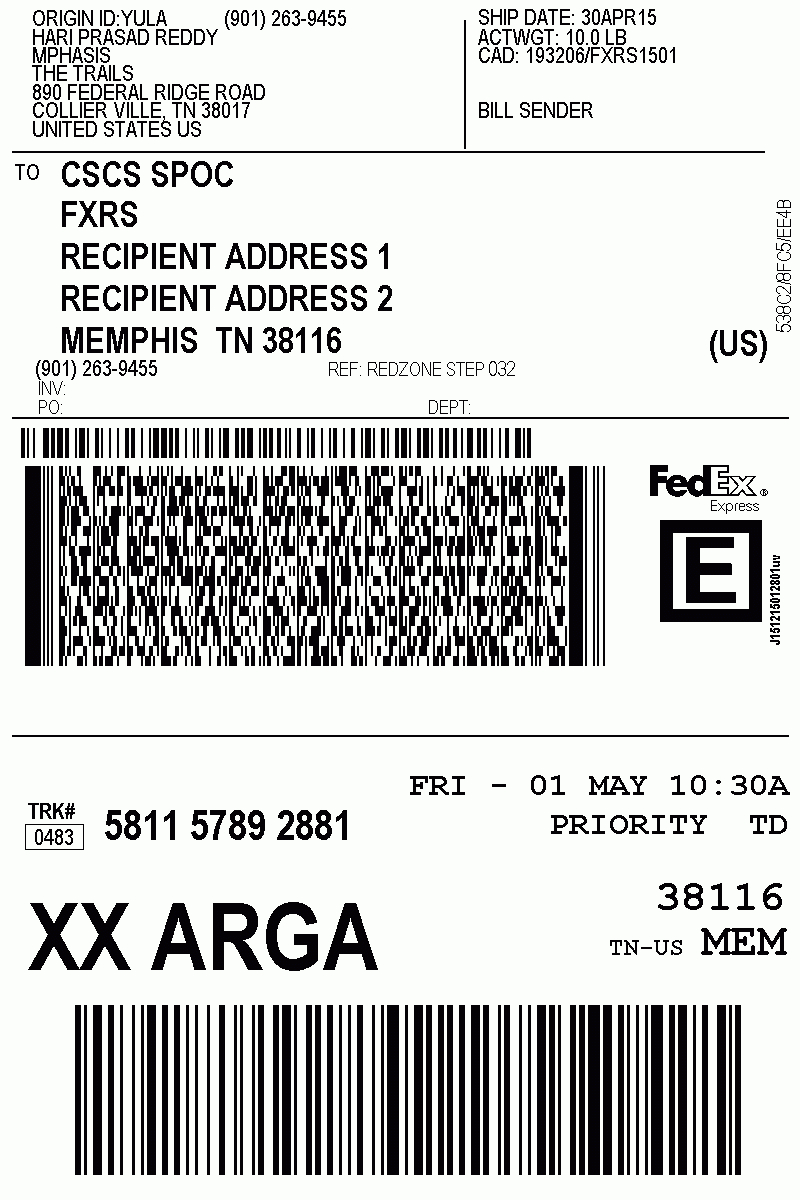 Label And Form Transactions Global Regarding Fedex Label Pertaining To Fedex Label Template Word