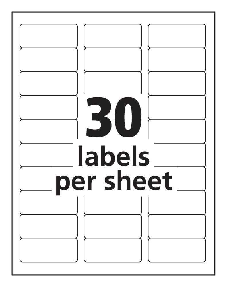 Label Templates 30 Per Sheet – Hizir.kaptanband.co With In Label Template 21 Per Sheet Word