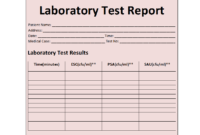 Laboratory Test Report Template with regard to Test Result Report Template