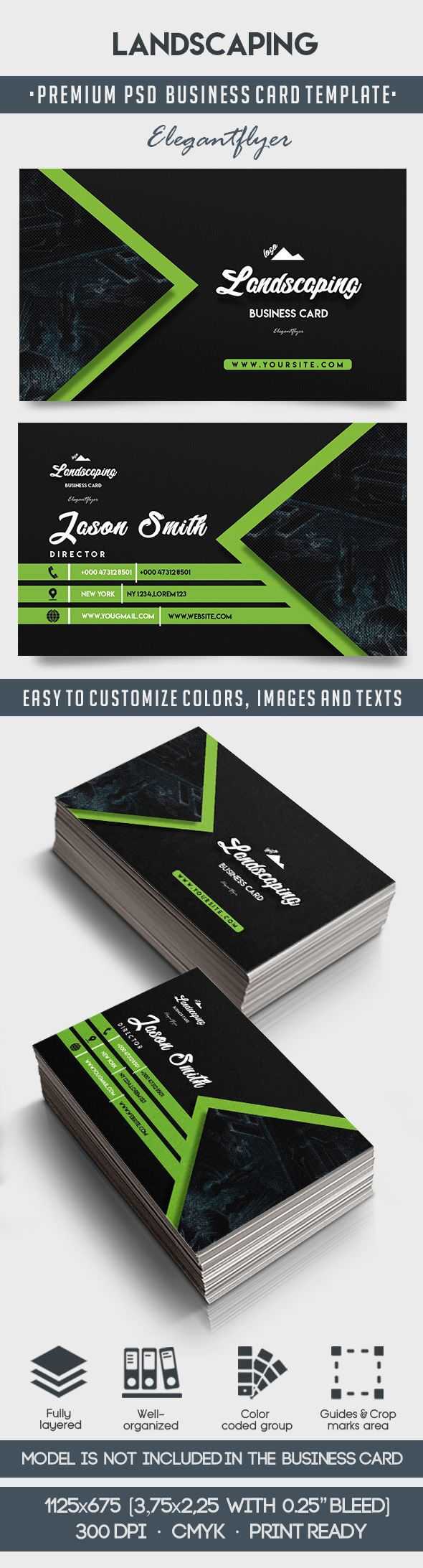 Landscaping – Business Card Templates Psd With Regard To Landscaping Business Card Template