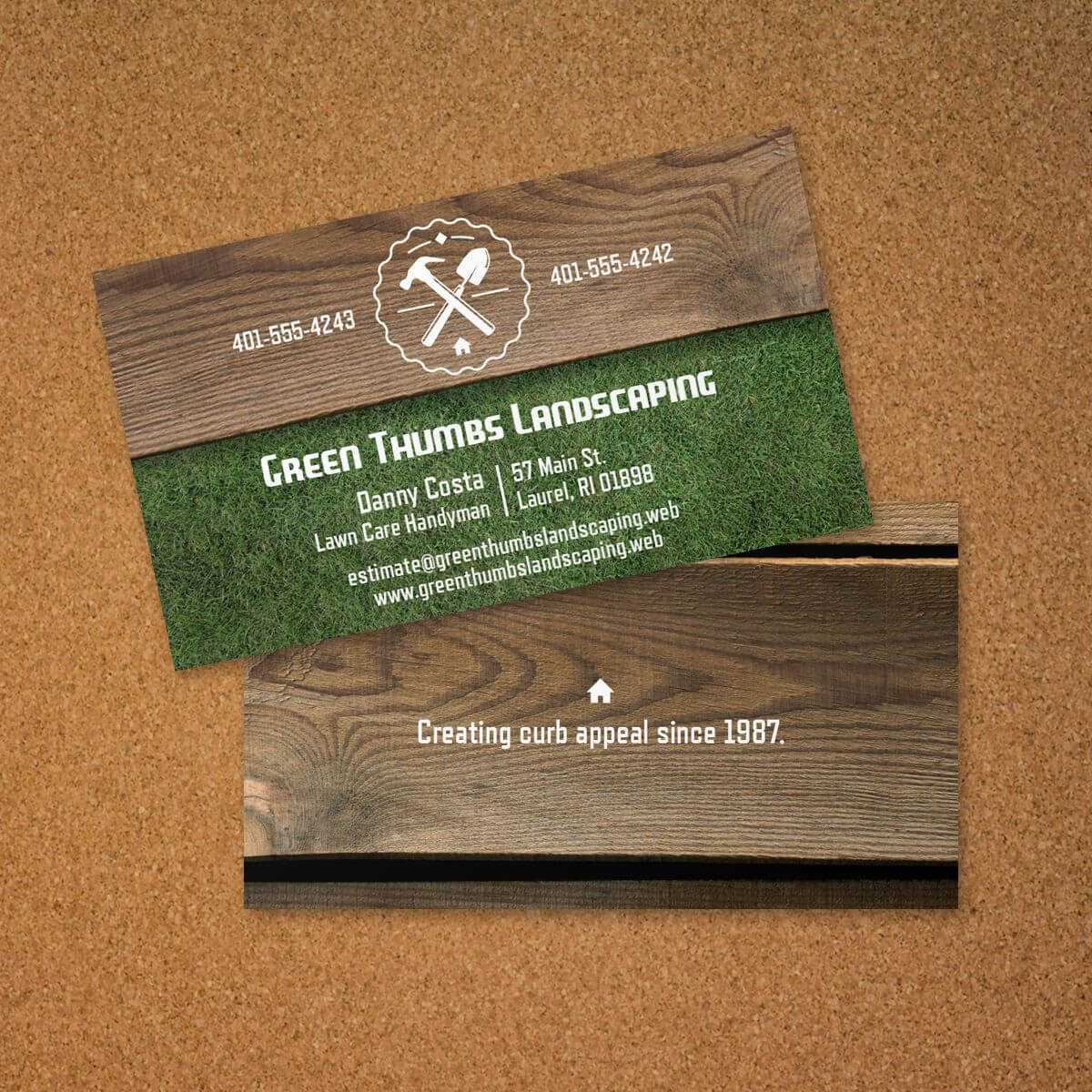 Landscaping Business Card | Vistaprint | Avery Business For Lawn Care Business Cards Templates Free