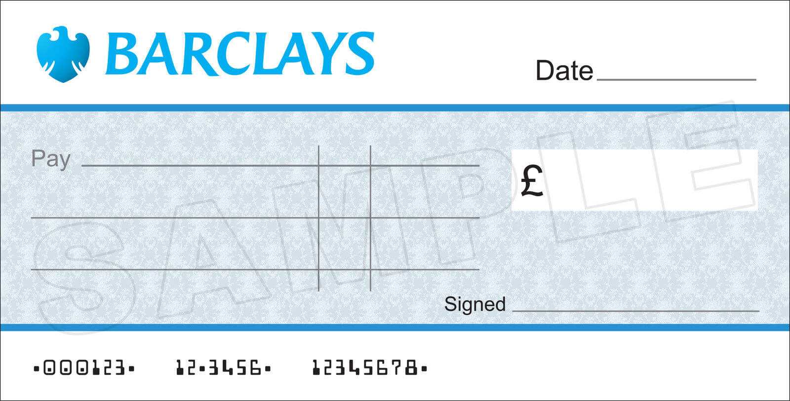 Large Blank Barclays Bank Cheque For Charity / Presentation In Large Blank Cheque Template