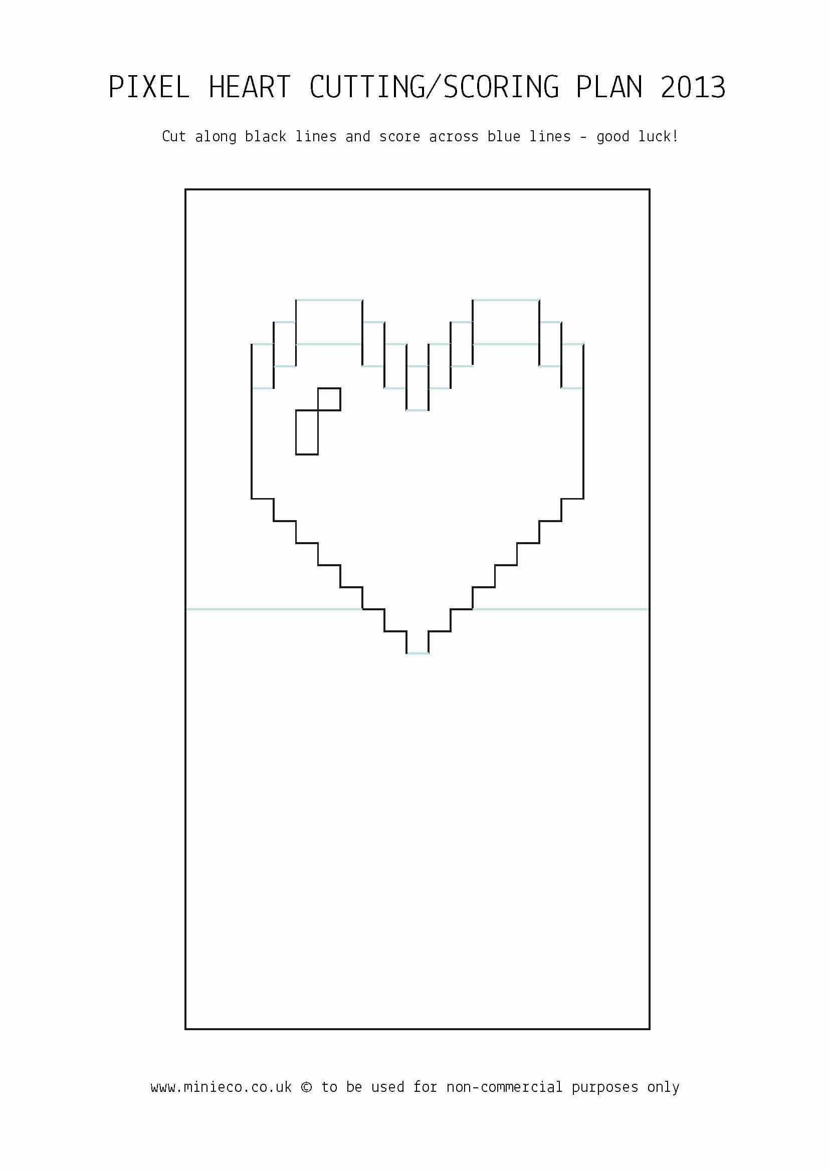 Laura Volpes Free Pop Up Box Card Template Pertaining To Pixel Heart Pop Up Card Template