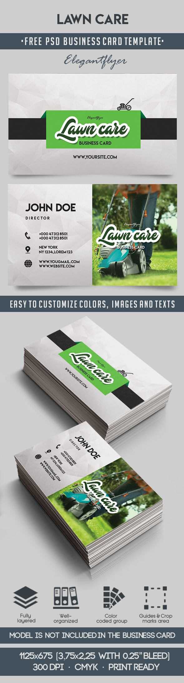 Lawn Care – Free Business Card Templates Psd For Lawn Care Business Cards Templates Free