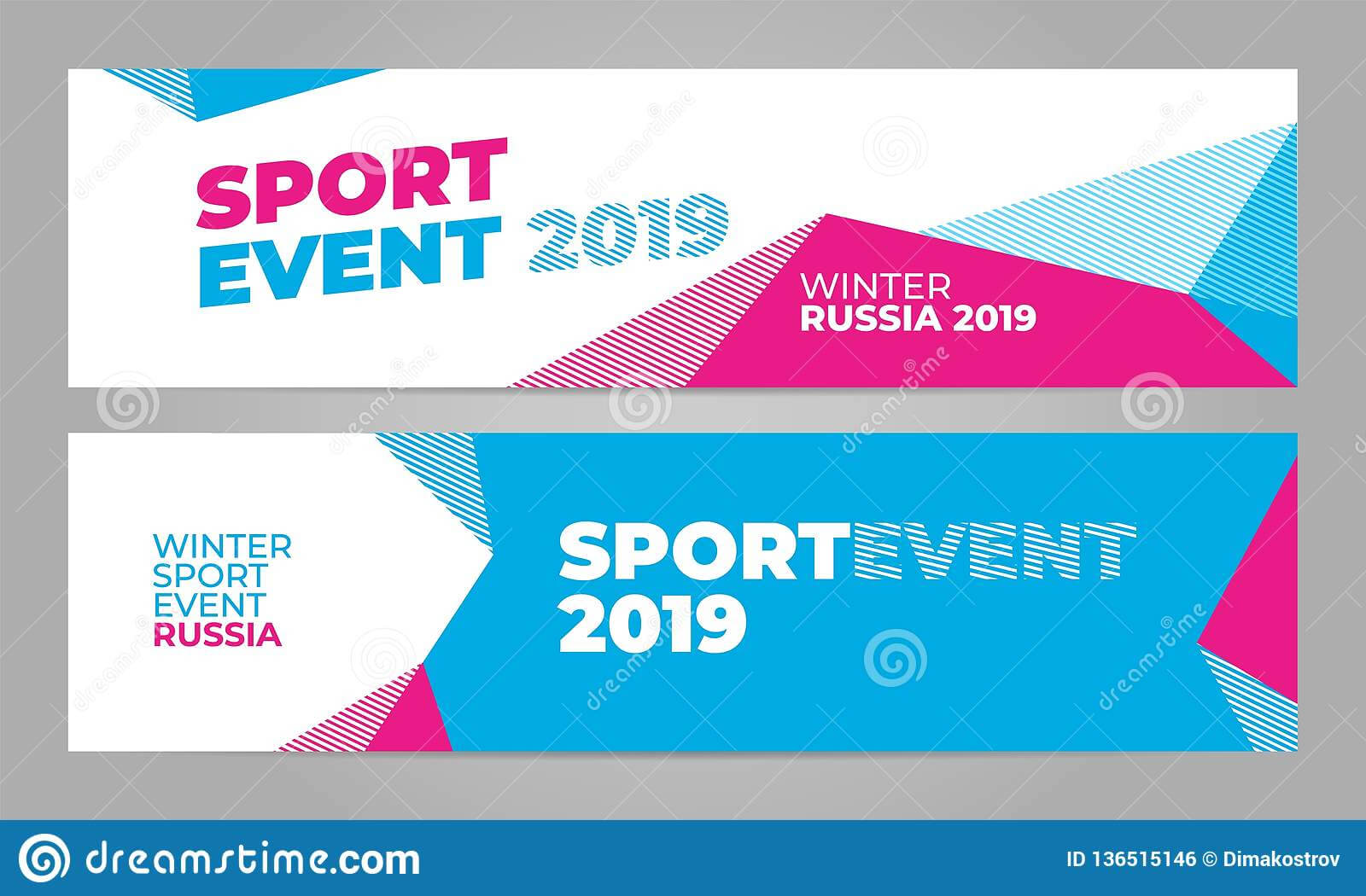 Layout Banner Template Design For Winter Sport Event 2019 In Event Banner Template