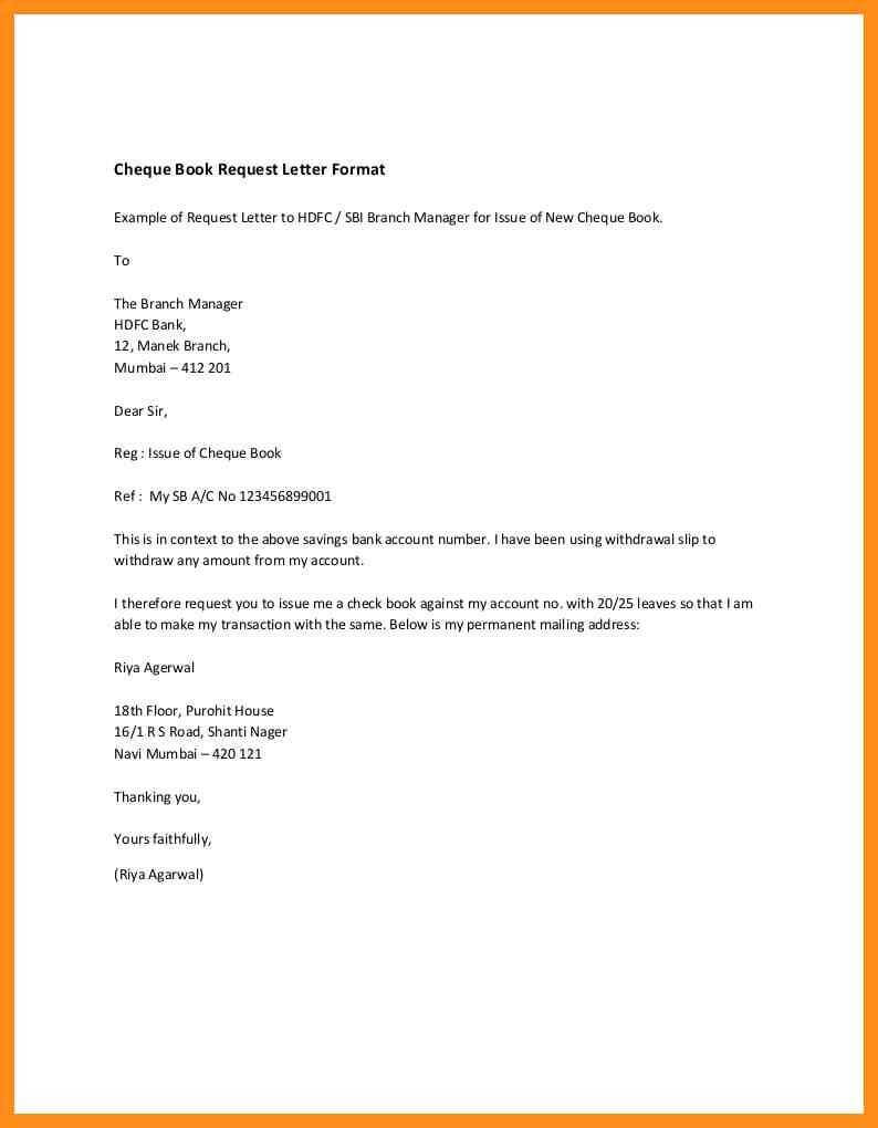 Letter Format Requesting For Cheque Book Fresh Cheque Book Throughout Check Request Template Word
