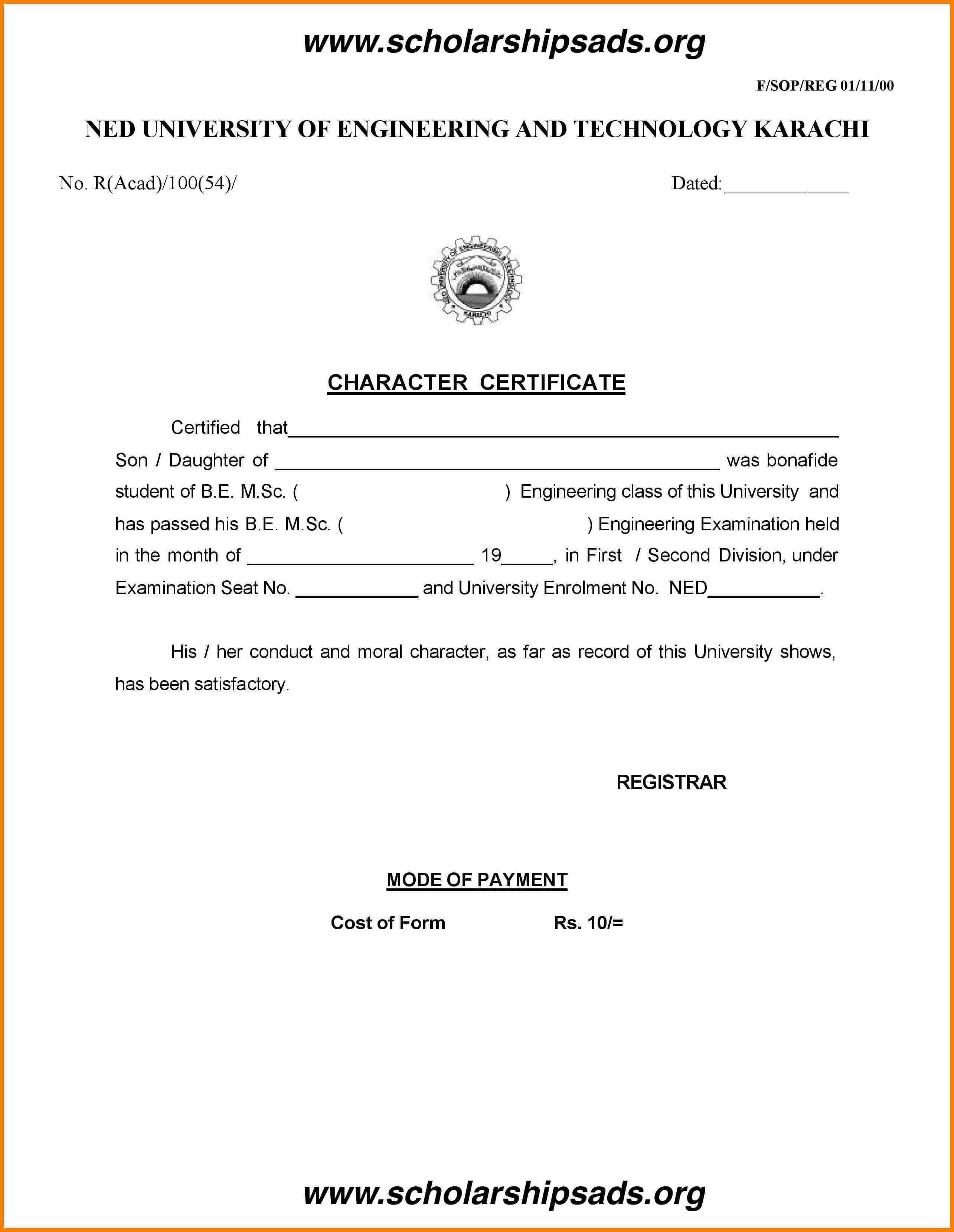 Letter Of Good Conduct Template Collection | Letter Template In Good Conduct Certificate Template