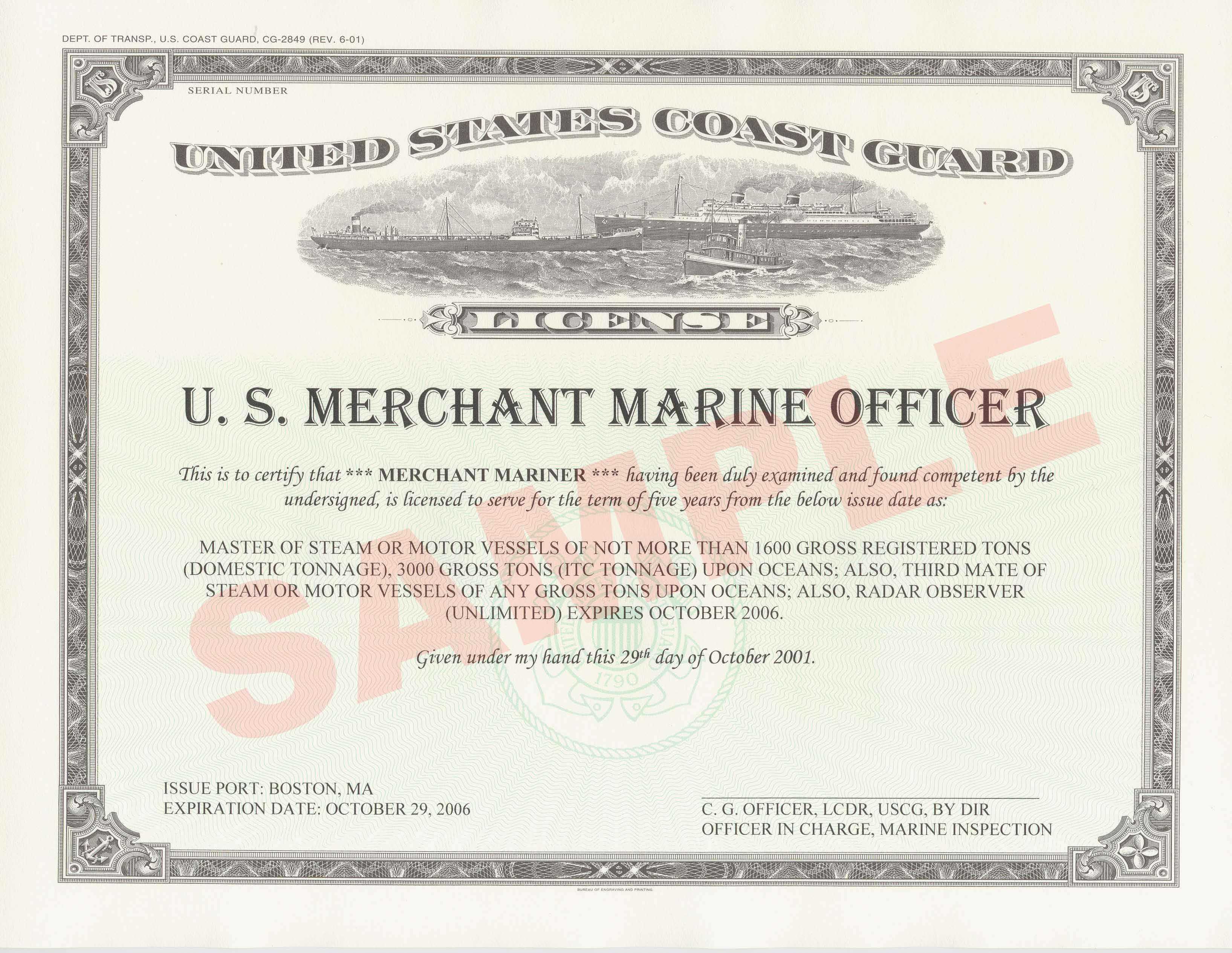 Licensed Mariner – Wikipedia Inside Certificate Of License Template