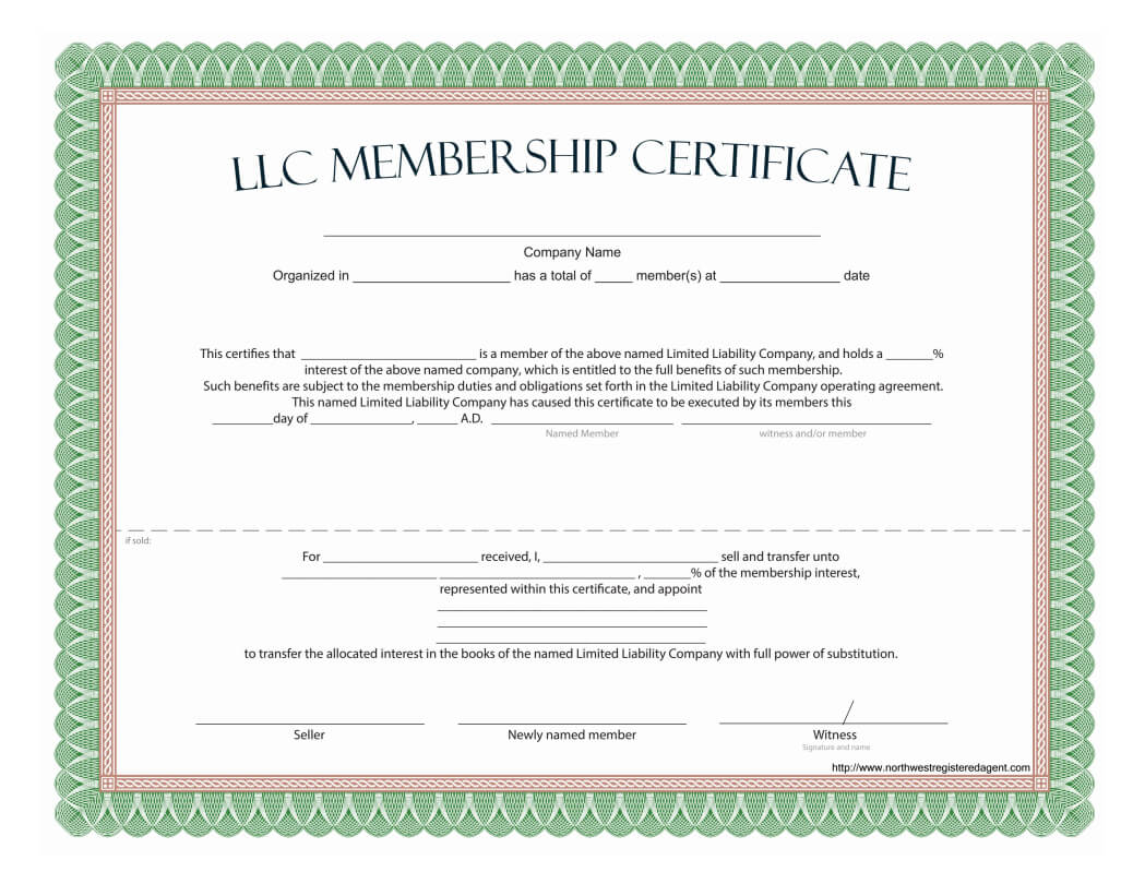 Llc Membership Certificate – Free Template Inside Share Certificate Template Companies House