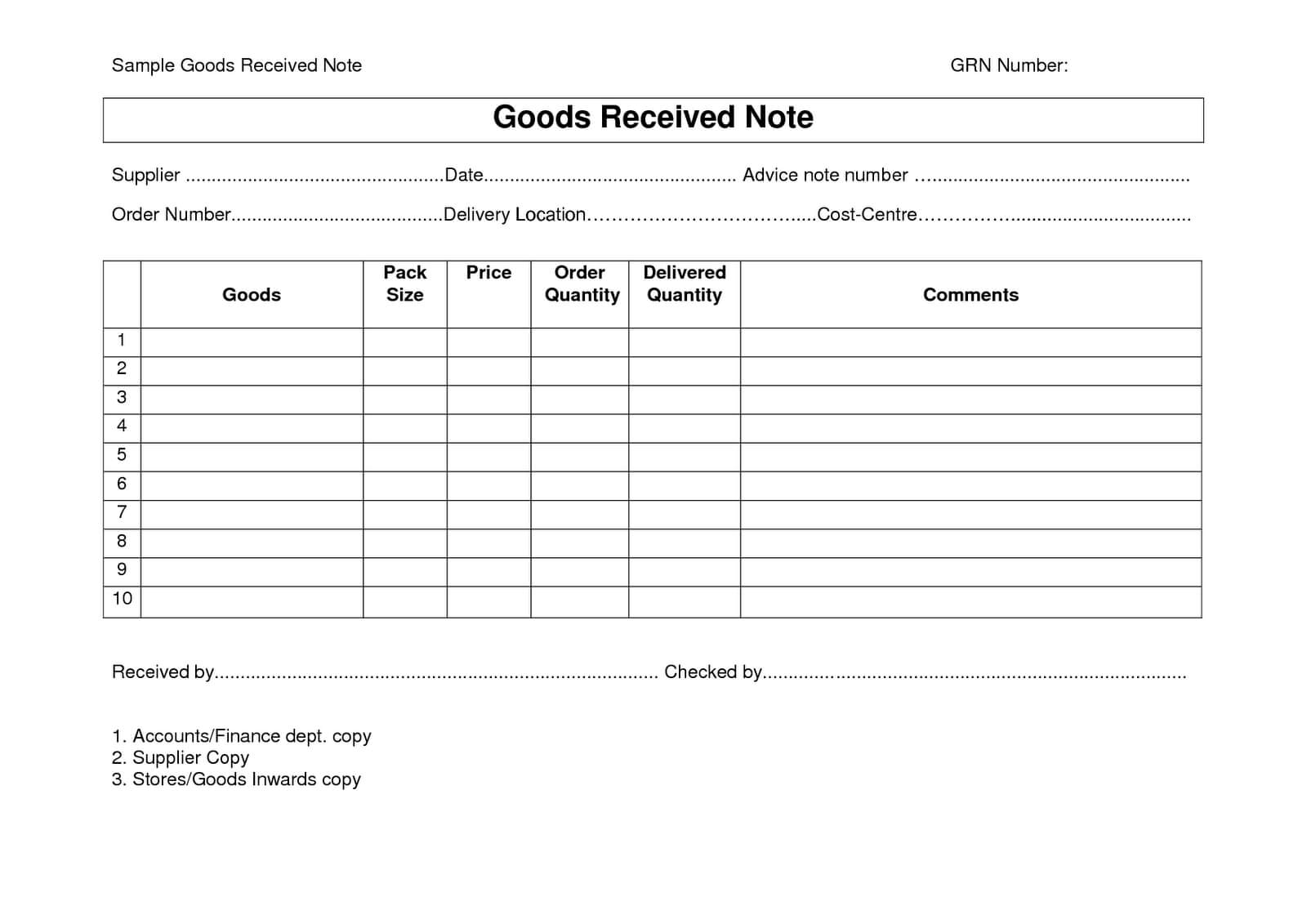 Logistics Delivery Note – Google Search | Receipt Template With Regard To Proof Of Delivery Template Word
