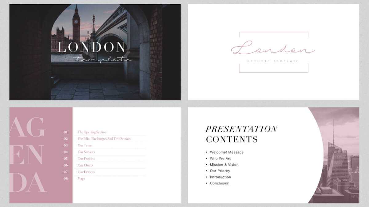 London Minimal Free Powerpoint Template Inside Fancy Powerpoint Templates