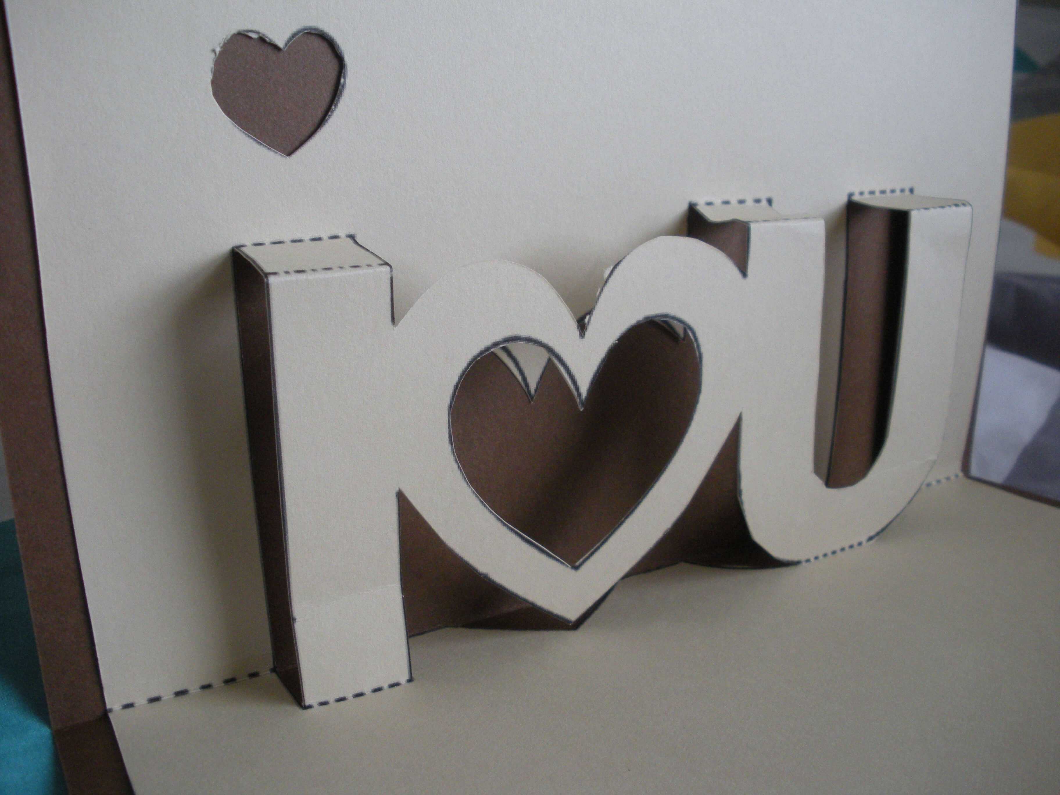 Love Card | Twenty One For I Love You Pop Up Card Template