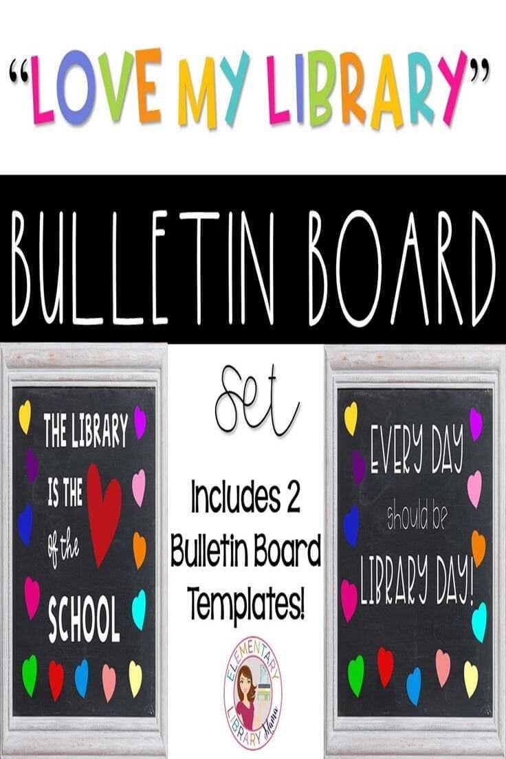 Love My Library” Bulletin Board Templates | Clipart Pertaining To Bulletin Board Template Word