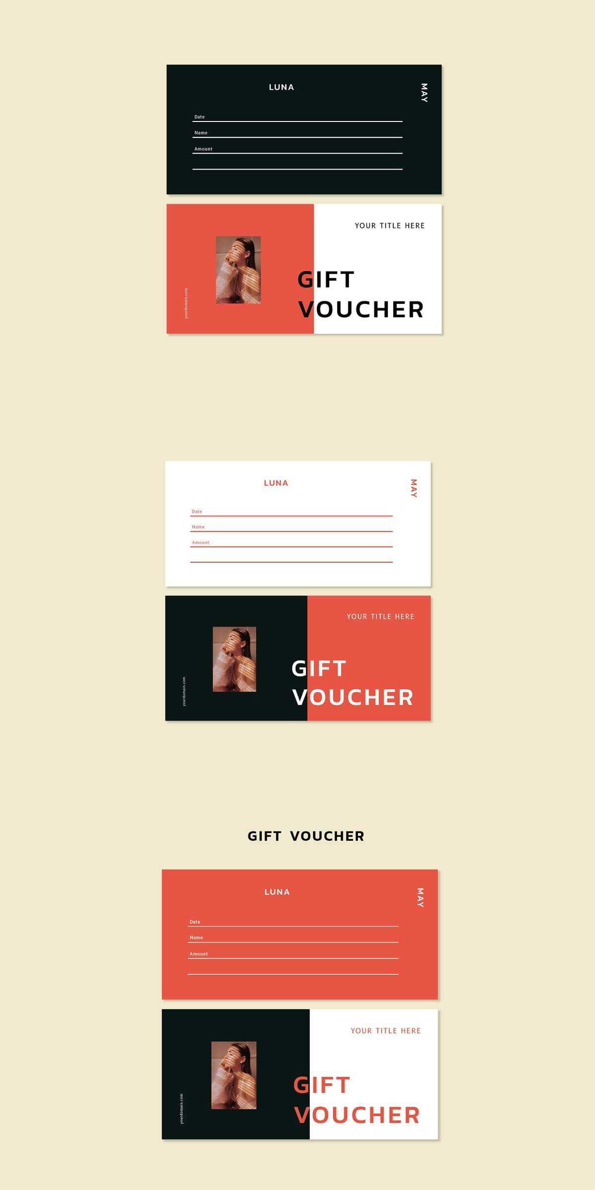 Luna May – Gift Voucher Template | Best Card Templates For Indesign Gift Certificate Template