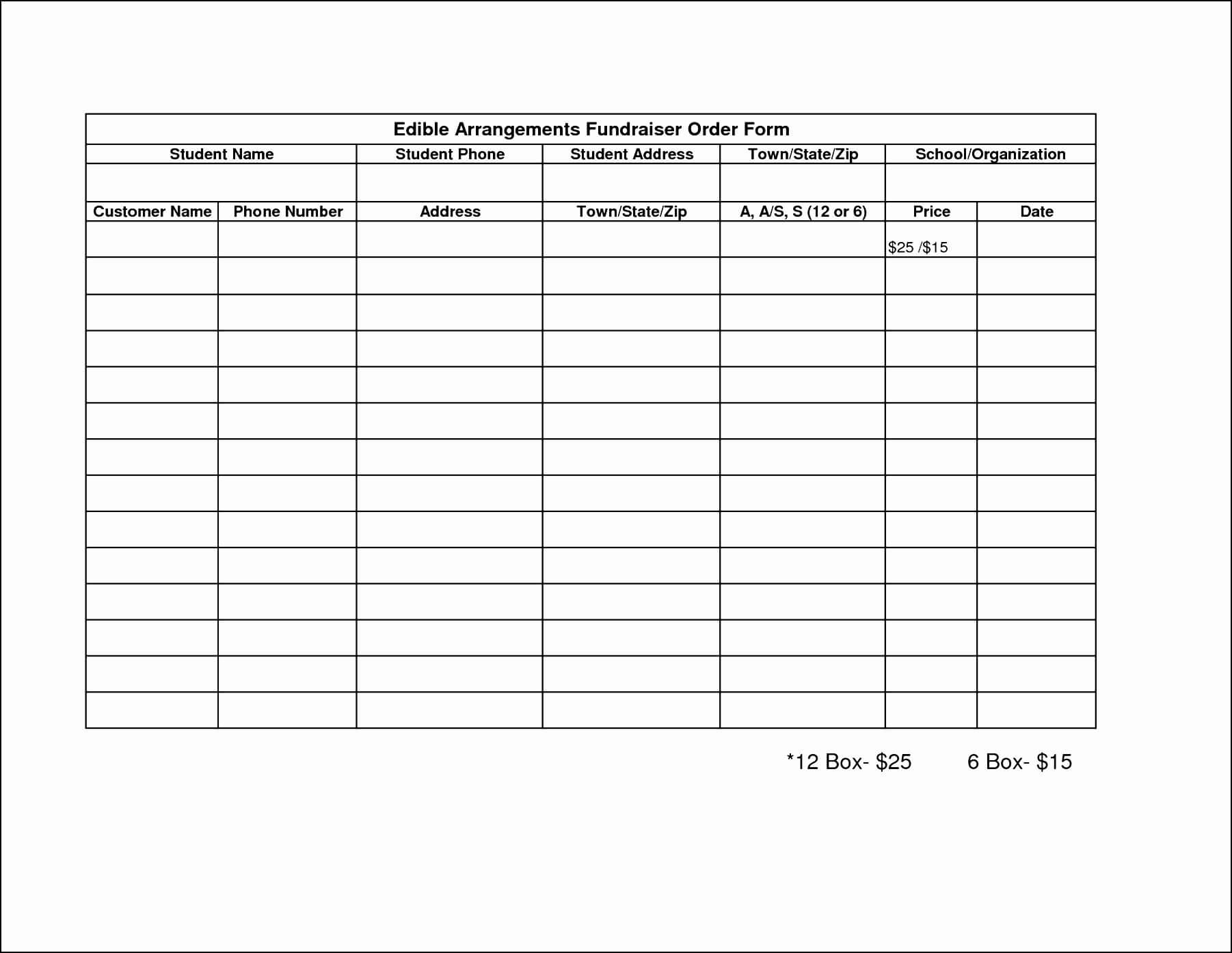 Luxury 12 T Shirt Order Forms Templates – Culturatti Within Blank Fundraiser Order Form Template