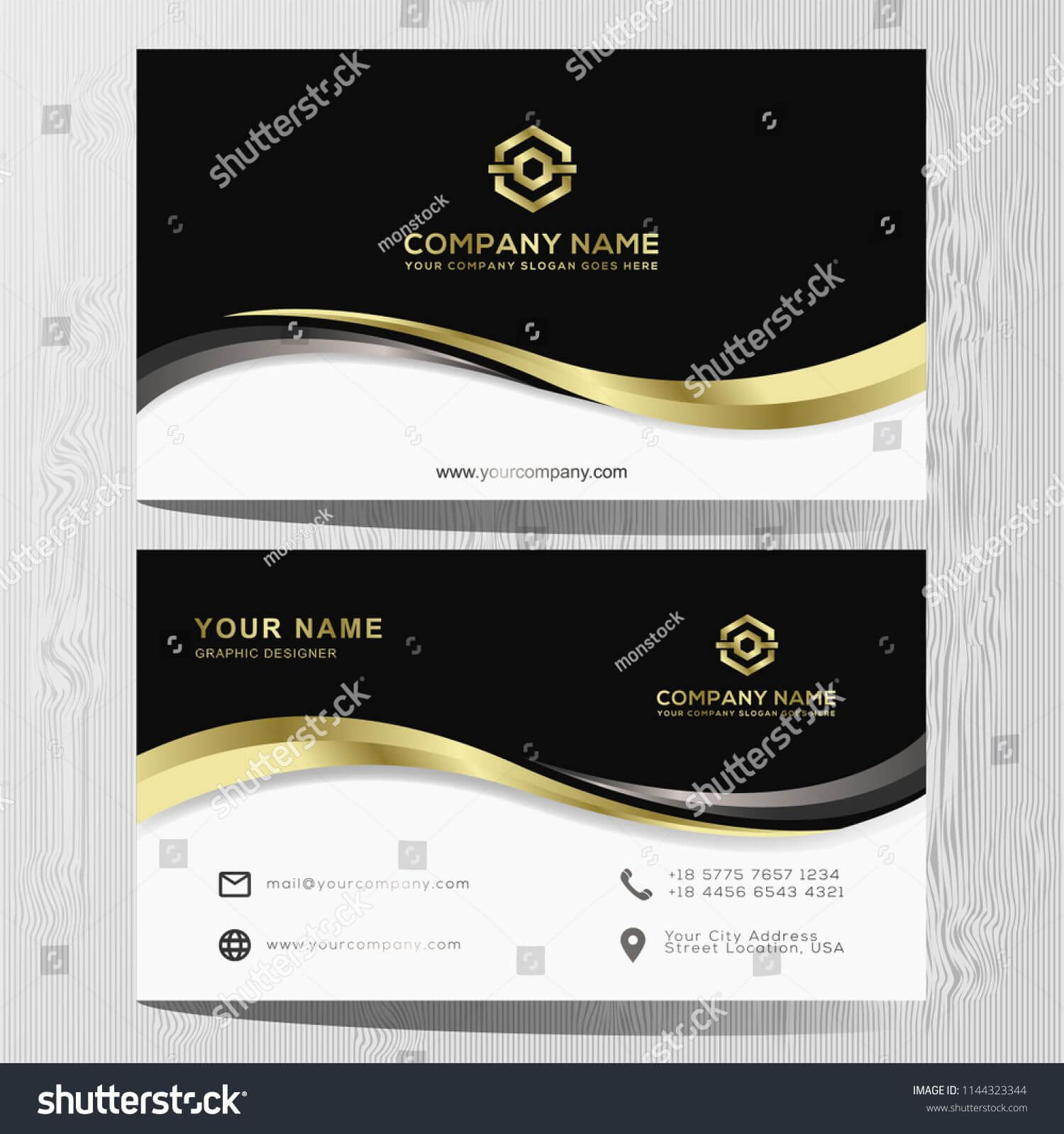 Luxury And Elegant Black Gold Business Cards Template On Pertaining To Advertising Cards Templates