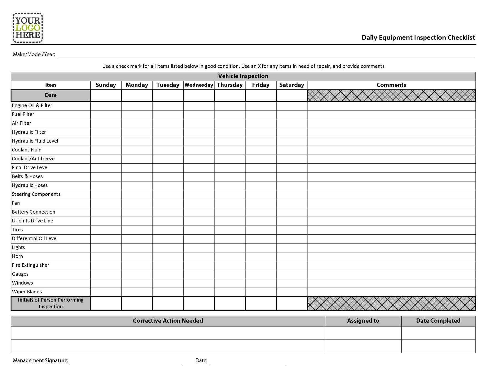 Machine Shop Inspection Report Template – Atlantaauctionco With Shop Report Template