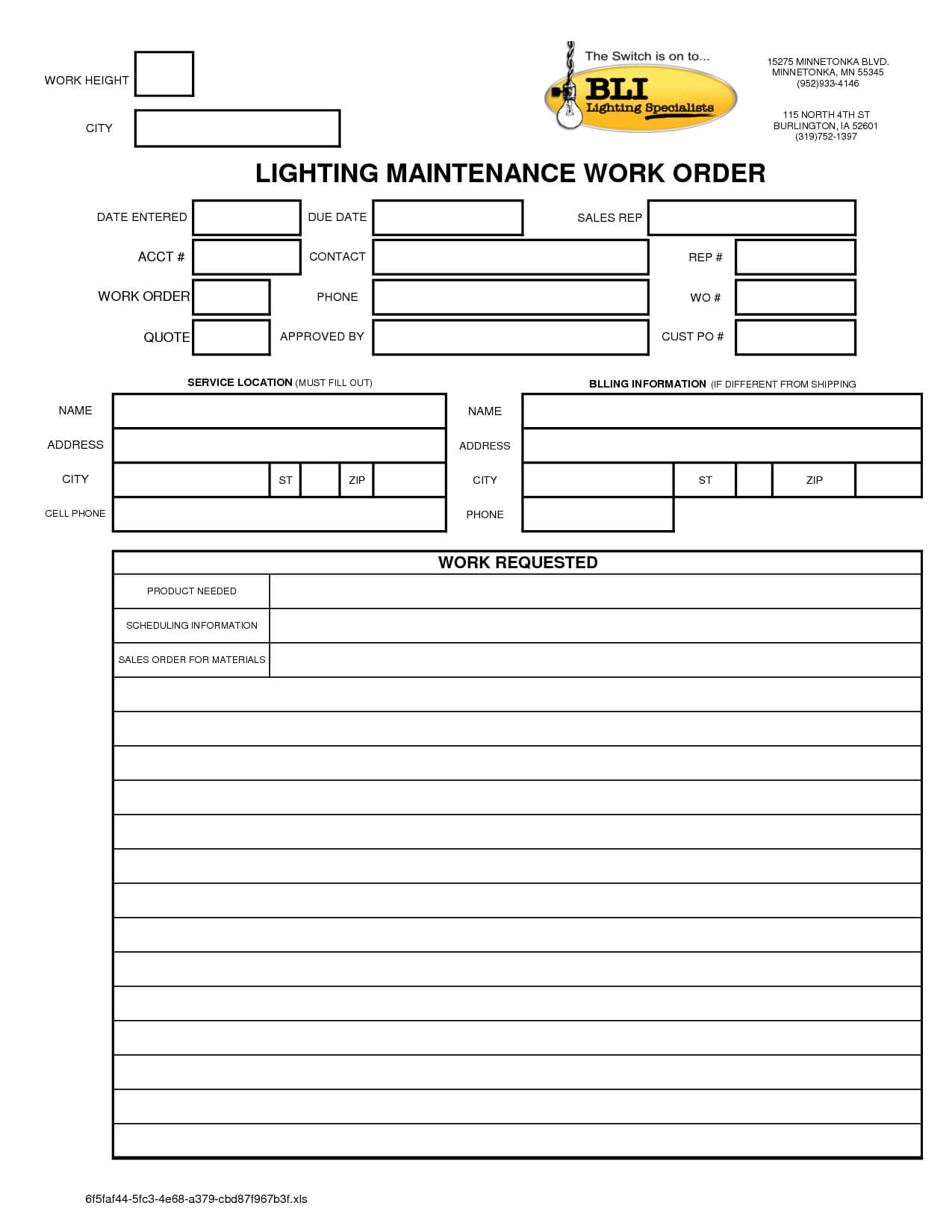 Maintenance Repair Job Card Template – Microsoft Excel Pertaining To Job Card Template Mechanic