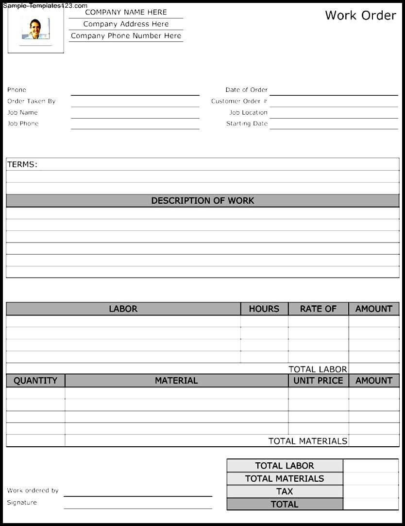 Maintenance Repair Job Card Template – Microsoft Excel Within Customer Information Card Template
