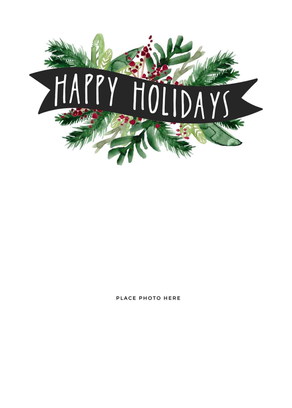 Make Your Own Photo Christmas Cards (For Free!) – Somewhat For Happy Holidays Card Template