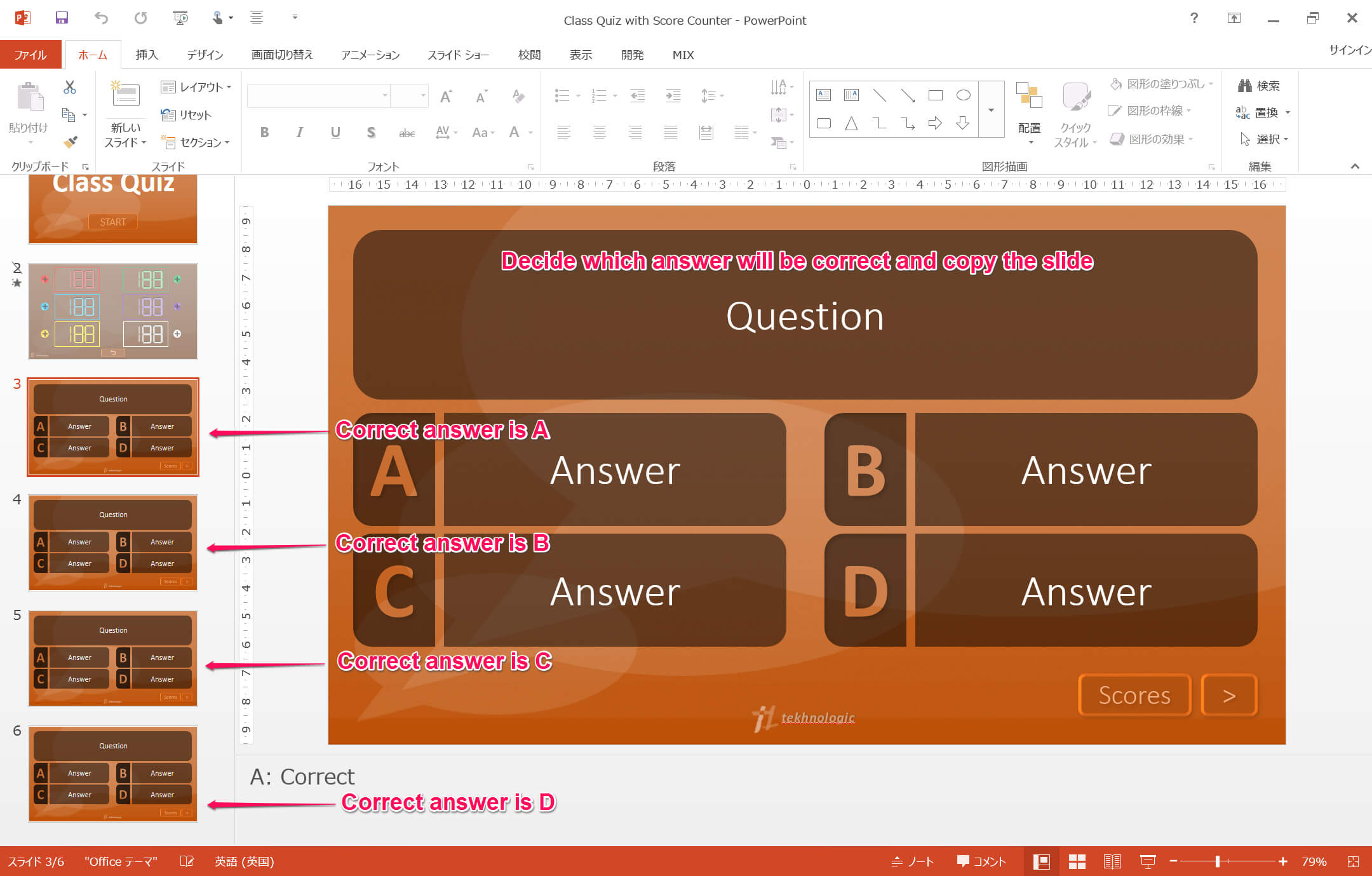 Make Your Own Quiz Part 2: Adding A Score Board – Tekhnologic Within Powerpoint Quiz Template Free Download