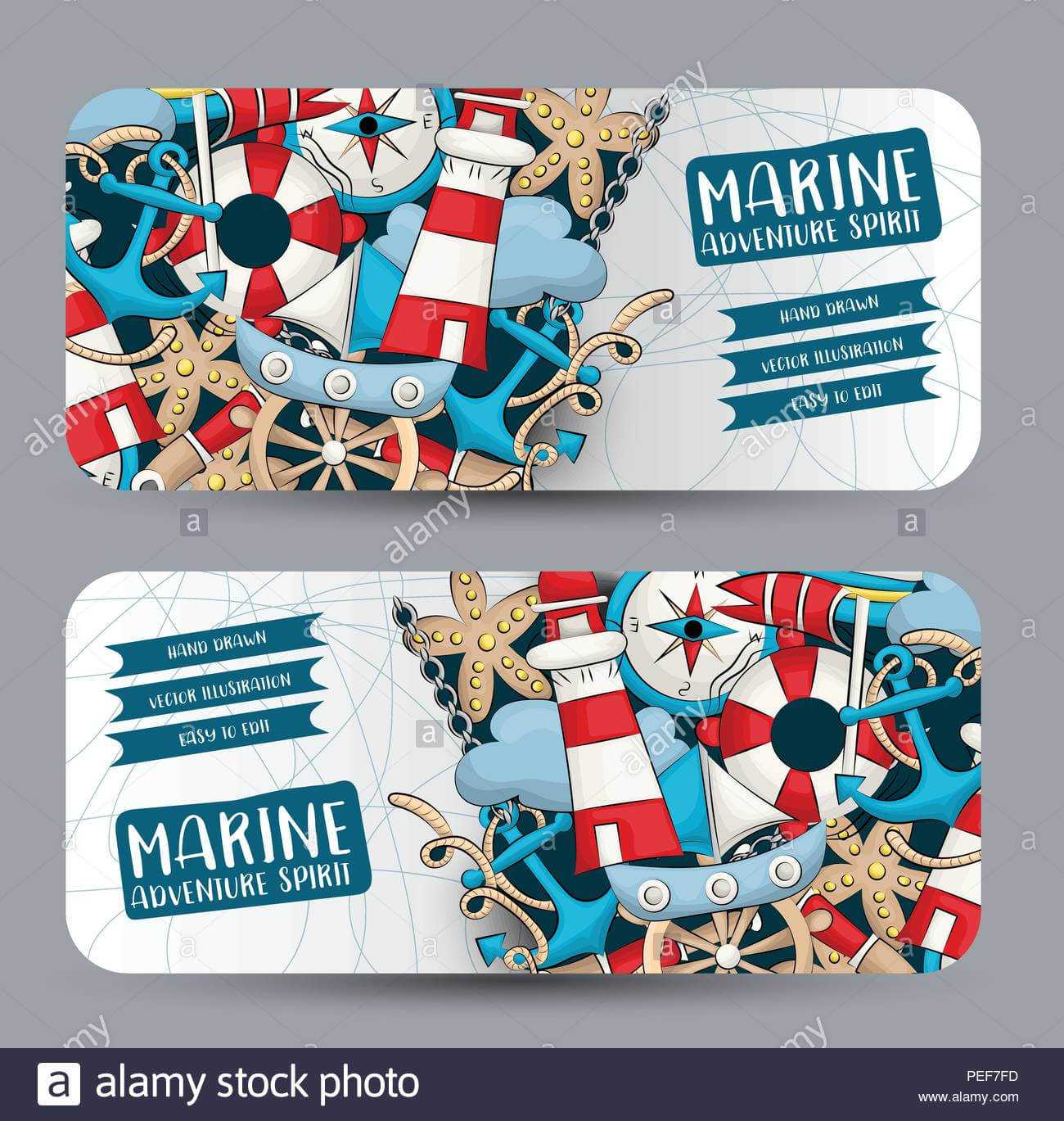 Marine Nautical Travel Concept. Horizontal Banner Template Intended For Nautical Banner Template