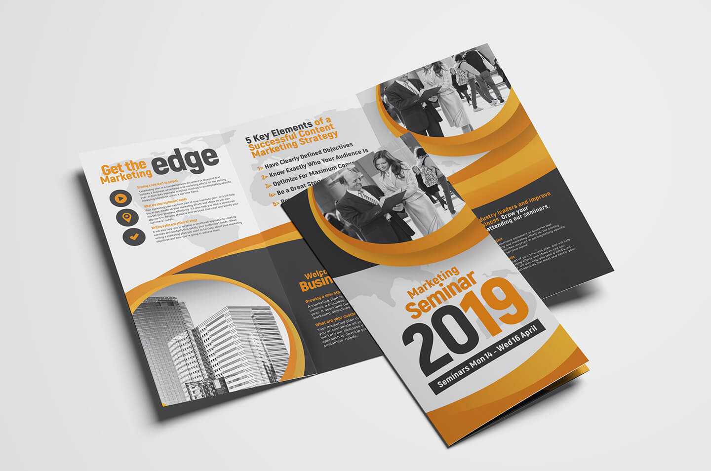 Marketing Seminar Tri Fold Brochure Template – Psd, Ai & Vector For Brochure Psd Template 3 Fold