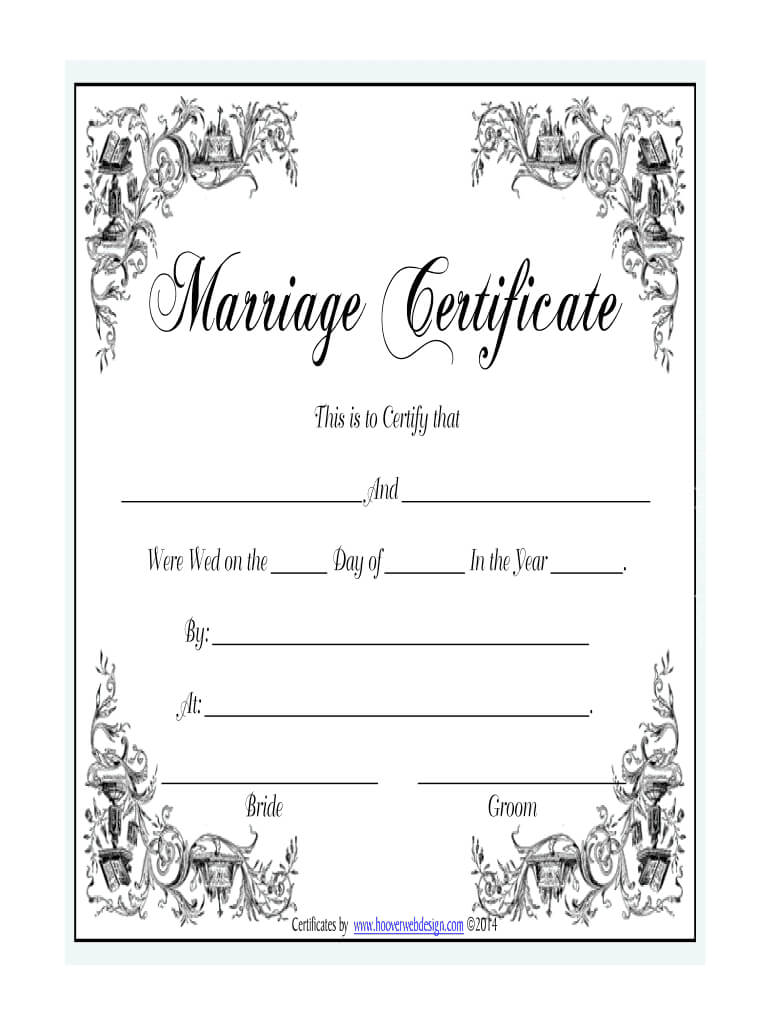 Marriage Certificate – Fill Online, Printable, Fillable Pertaining To Blank Marriage Certificate Template