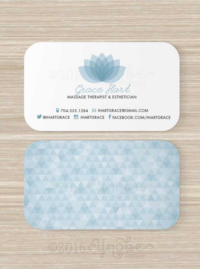 Massage Therapy Business Cards Examples Templates Free Card Intended For Massage Therapy Business Card Templates