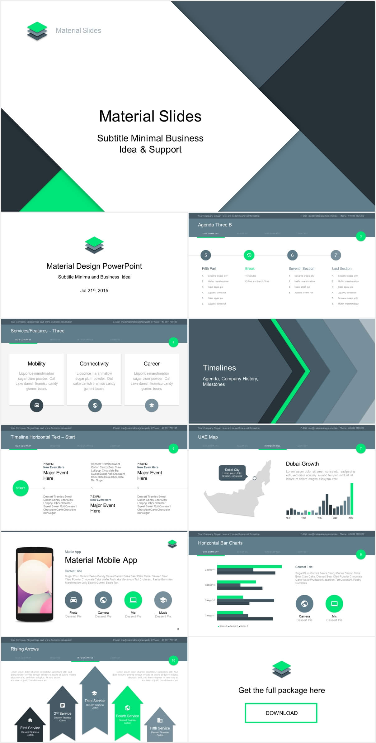 Material Design Powerpoint Template – Just Free Slides For Powerpoint 2007 Template Free Download