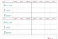 Meal Plan Template Word Unique Free Download Weekly Meal with Weekly Meal Planner Template Word