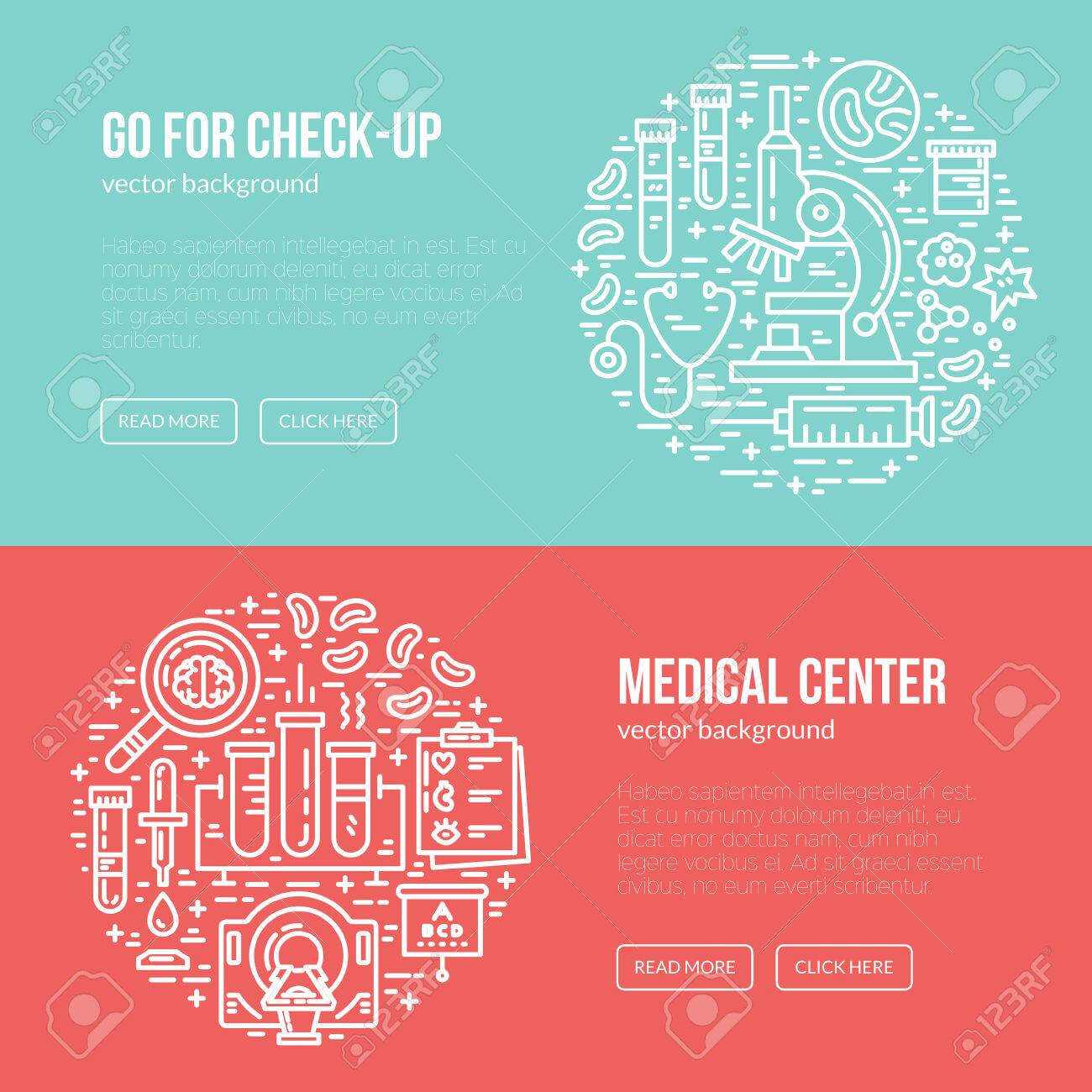 Medical Banner Design Template With Different Research Symbols.. Regarding Medical Banner Template