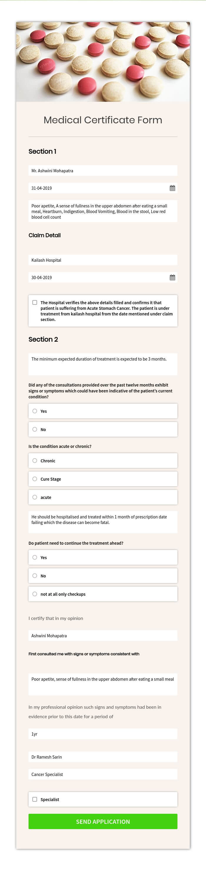 Medical Certificate Form For Medical Practitioners | Formget Inside Free Fake Medical Certificate Template