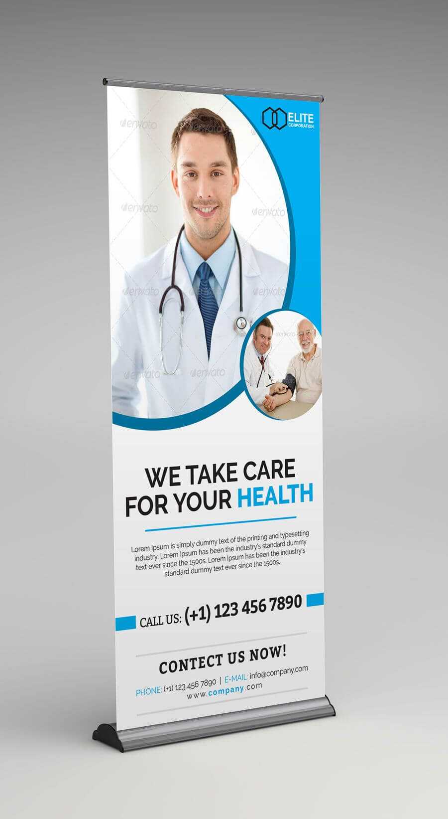 Medical Health Roll Up Banner Template. This Layout Is Inside Medical Banner Template