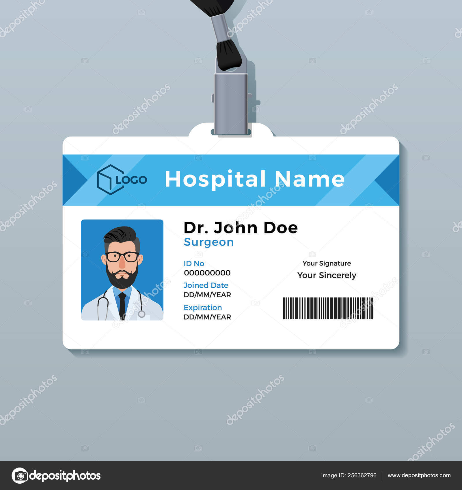 Medical Id Card Template | Doctor Id Card Template. Medical Pertaining To Doctor Id Card Template