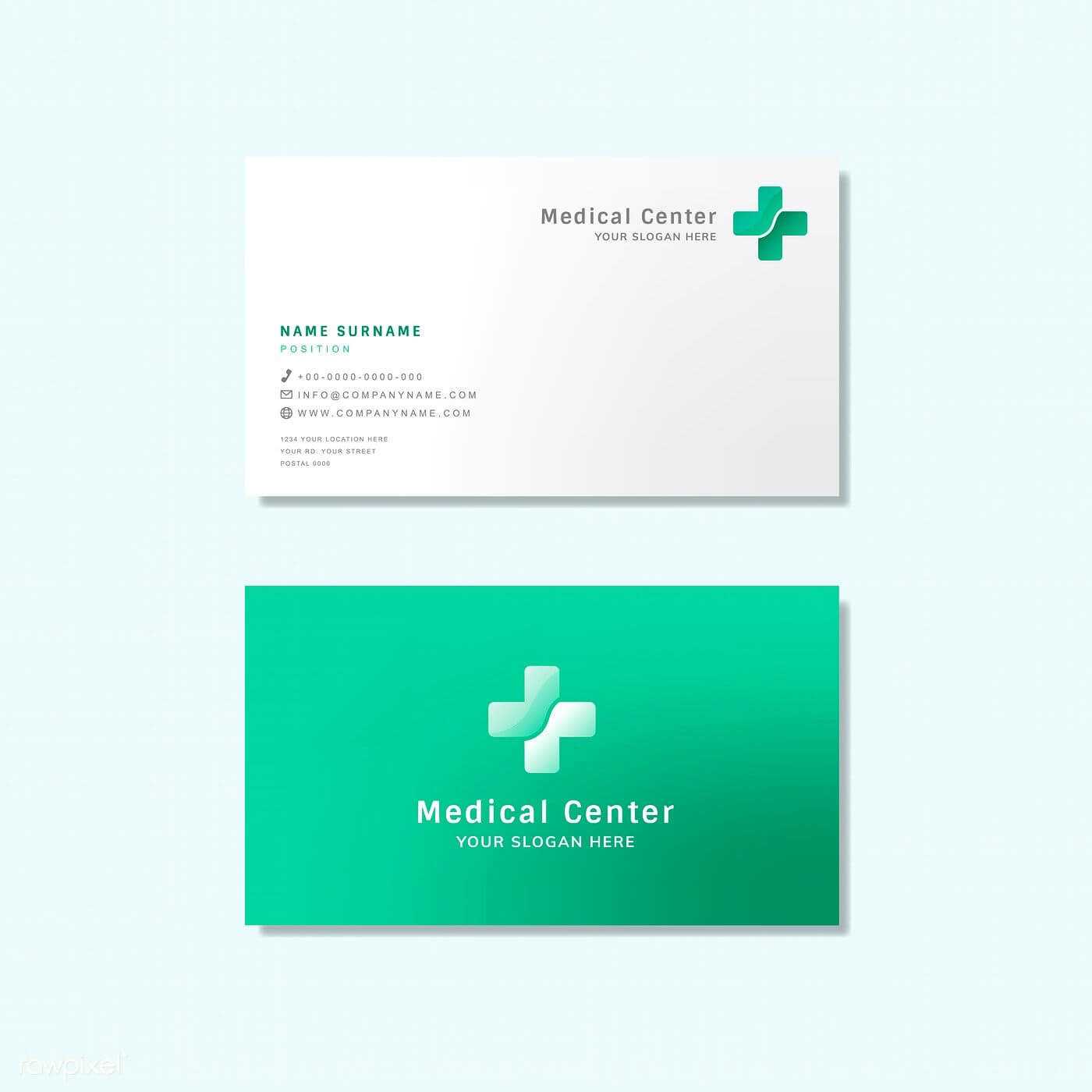 Medical Professional Business Card Design Mockup | Free Throughout Medical Business Cards Templates Free