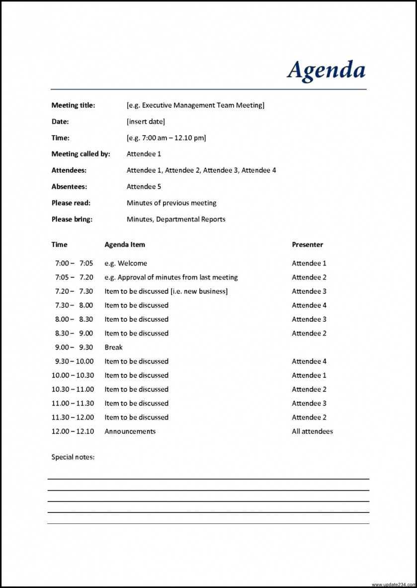 Meeting Agenda Template Word 2010 – Kairo.9Terrains.co With Regard To Agenda Template Word 2010