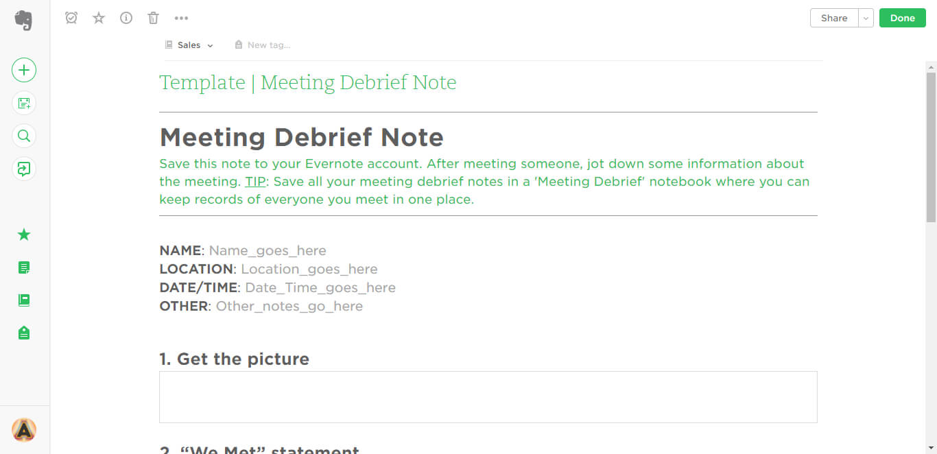 Meeting Debrief Evernote Templates | Evernote Template In Debriefing Report Template
