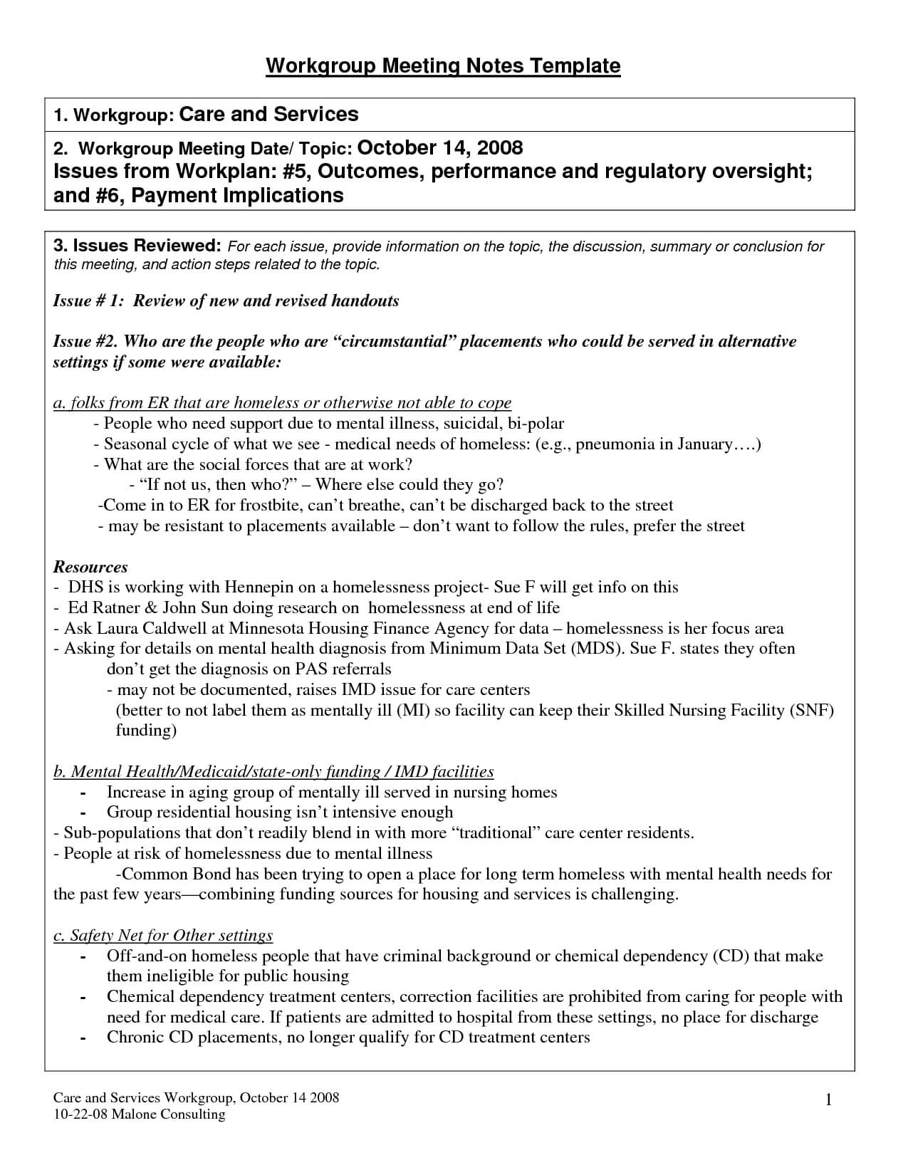 Meeting Summary Examples – Pdf | Examples With Conference Summary Report Template