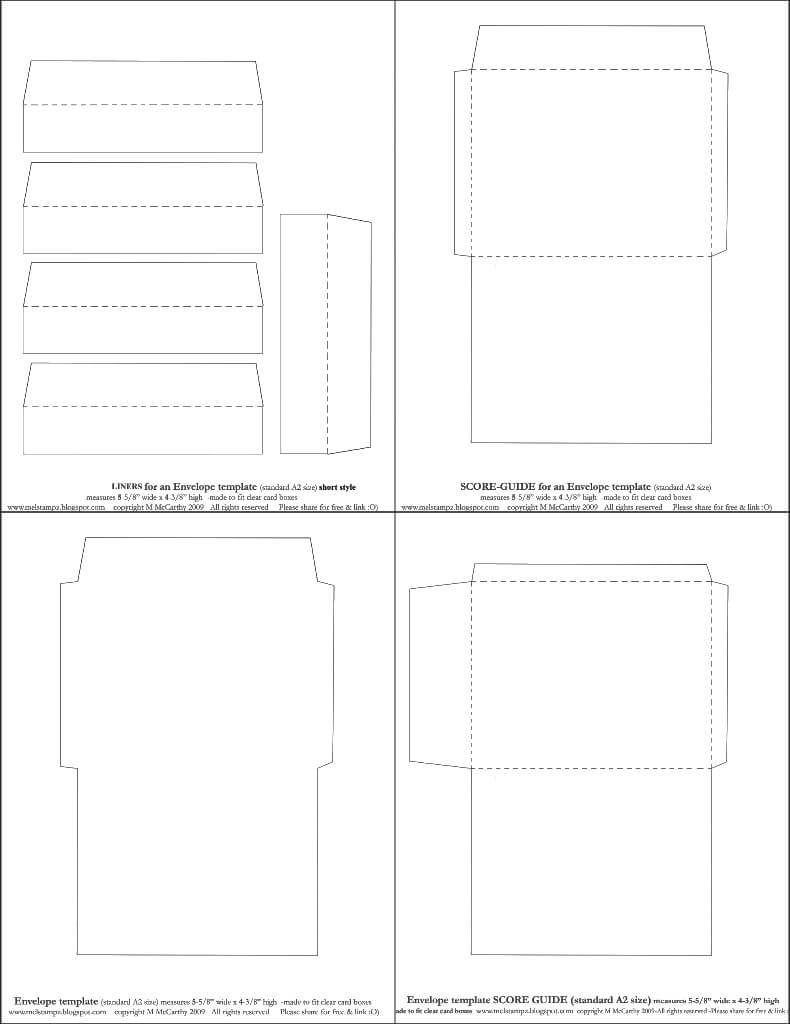 Mel Stampz: New Envelope Templates (Standard A2 Size) Two For A2 Card Template