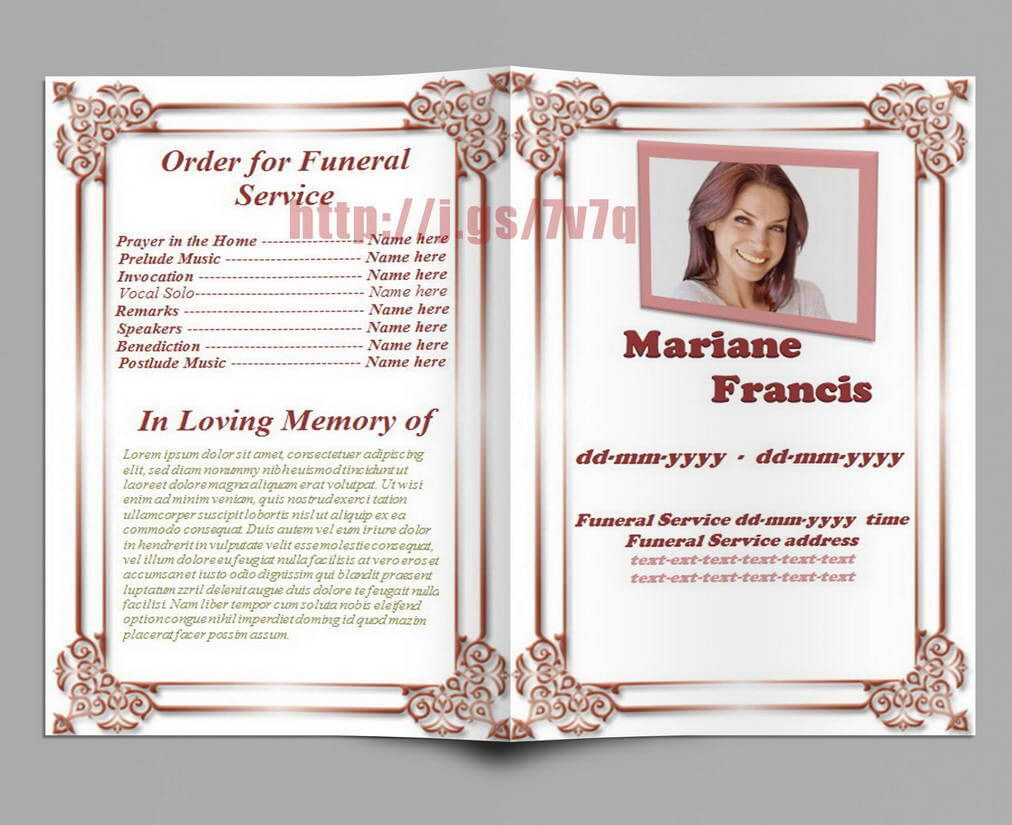 Memorial Service Program Template Download … | Memorial Intended For Memorial Brochure Template