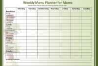 Menu Planner Template In 2019 | Menu Planners, Menu Planning intended for Menu Planning Template Word