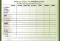 Menu Planner Template In 2019 | Menu Planners, Menu Planning intended for Menu Planning Template Word