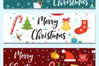 Merry Christmas Set Of Banners Template With regarding Merry Christmas Banner Template