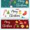 Merry Christmas Set Of Banners Template With regarding Merry Christmas Banner Template