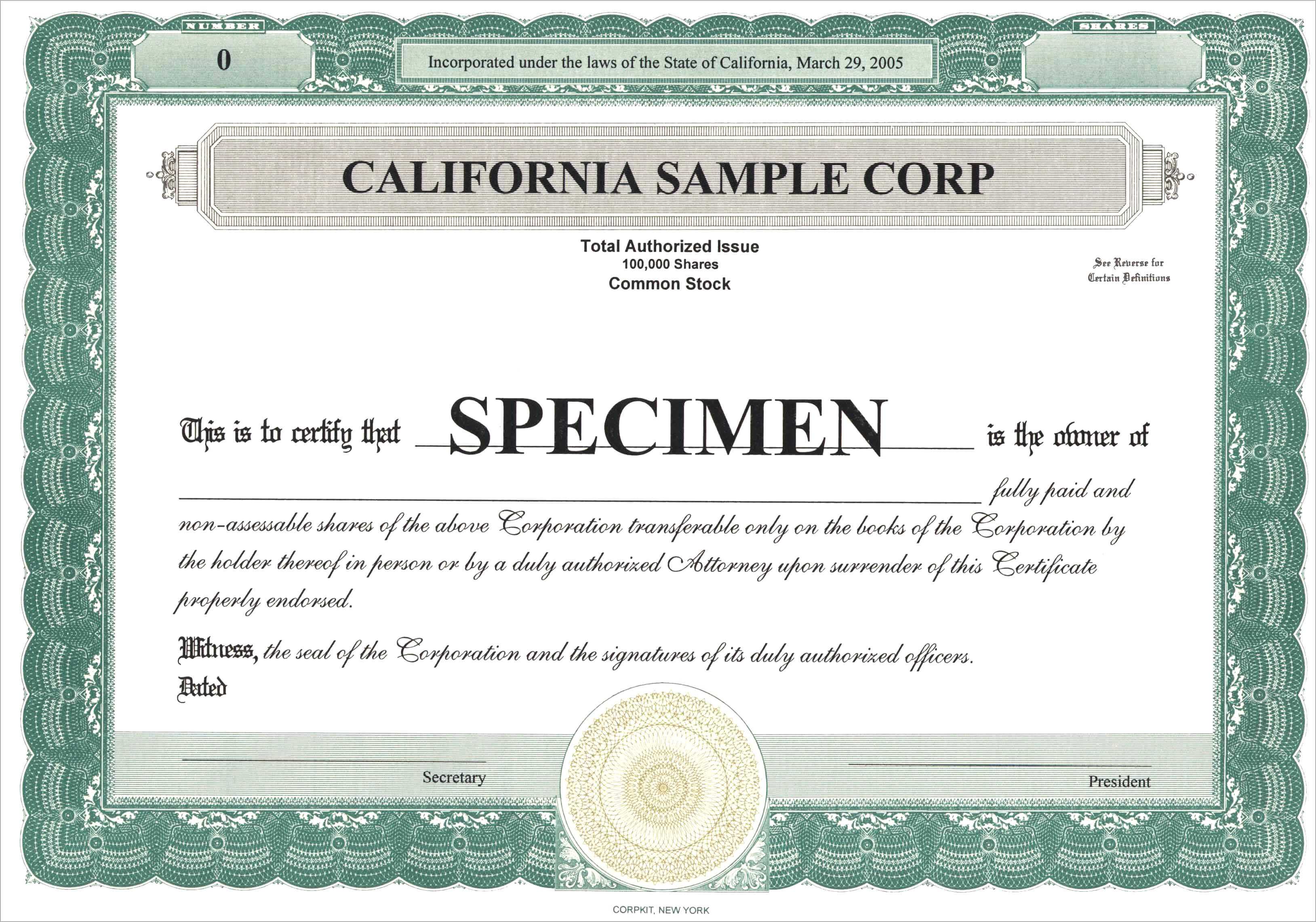 Microsoft Stock Certificate Template | Daishu Pertaining To Blank Share Certificate Template Free