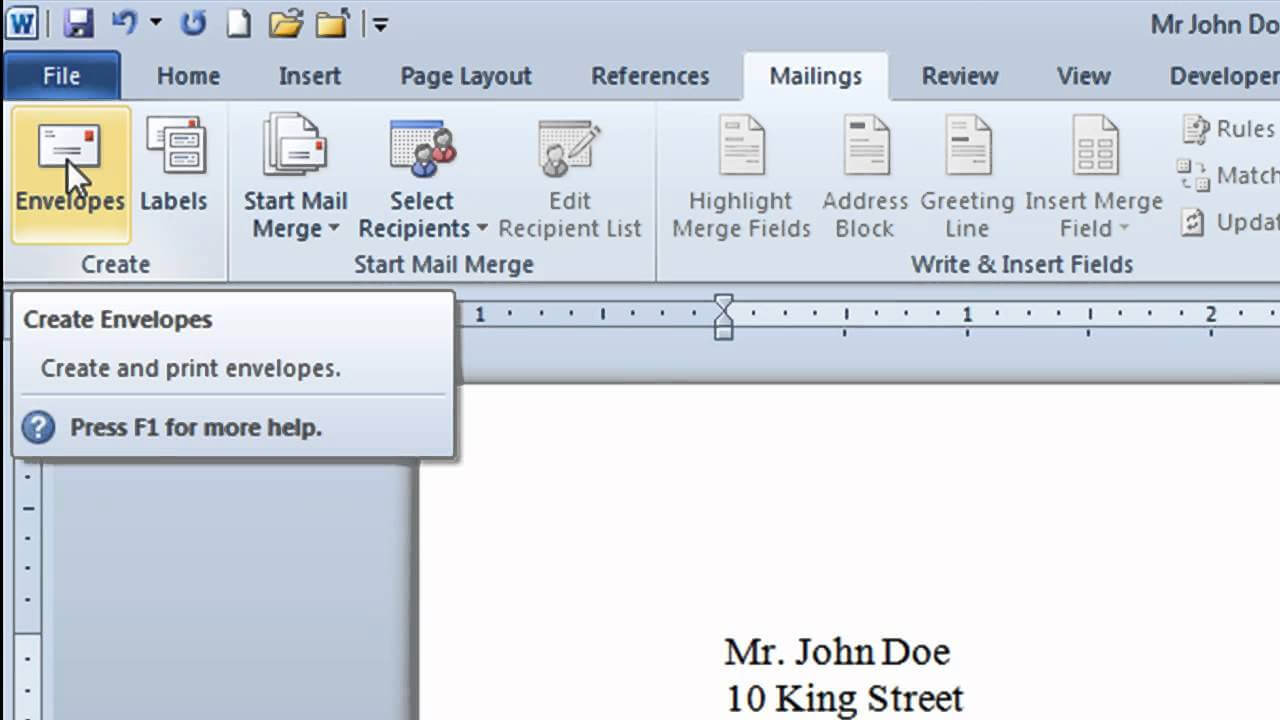 Microsoft Word Envelope – How To Create Intended For Word 2013 Envelope Template