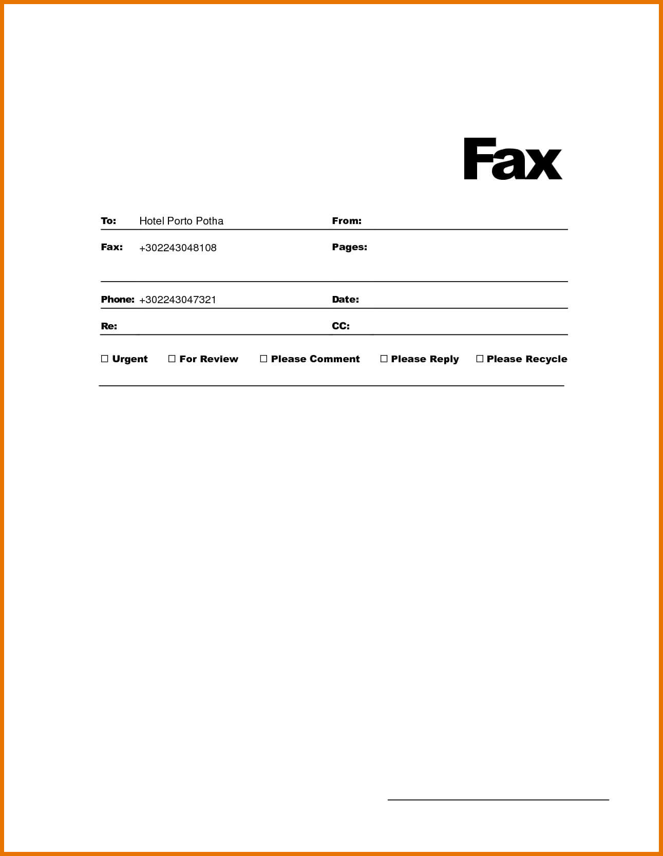 Microsoft Word Fax Cover Letter Template Collection | Letter For Fax Template Word 2010