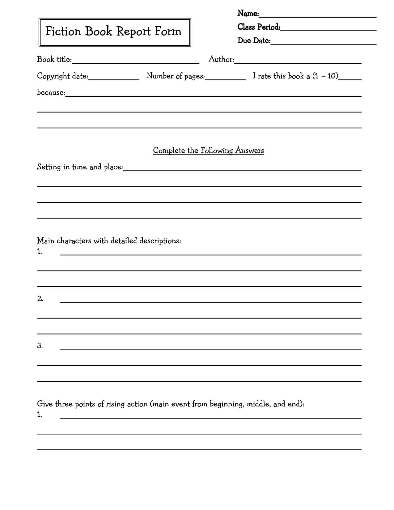 Middle School Book Report Brochure. 6Th Grade | 7Th Grade For Book Report Template 6Th Grade