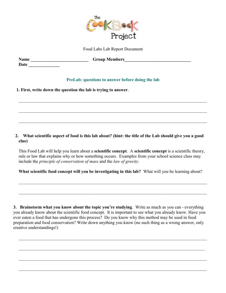 Middle School Lab Report Throughout Lab Report Template Middle School